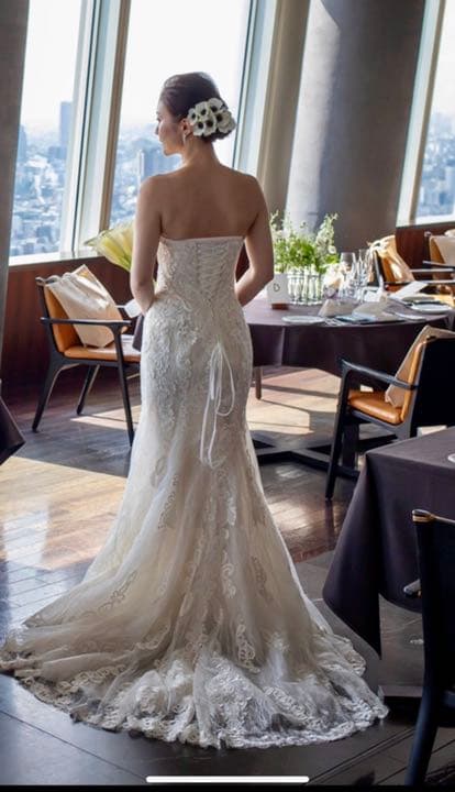 【　:)　】ウェディングドレス　総レース　マーメイド