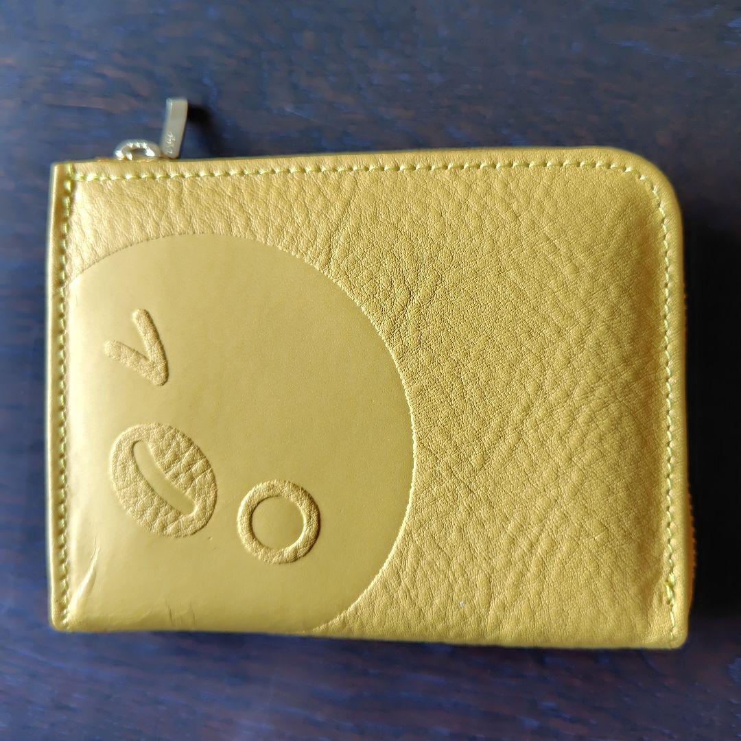 Suicaのペンギン本革L字型ファスナーミニ財布イエロー
