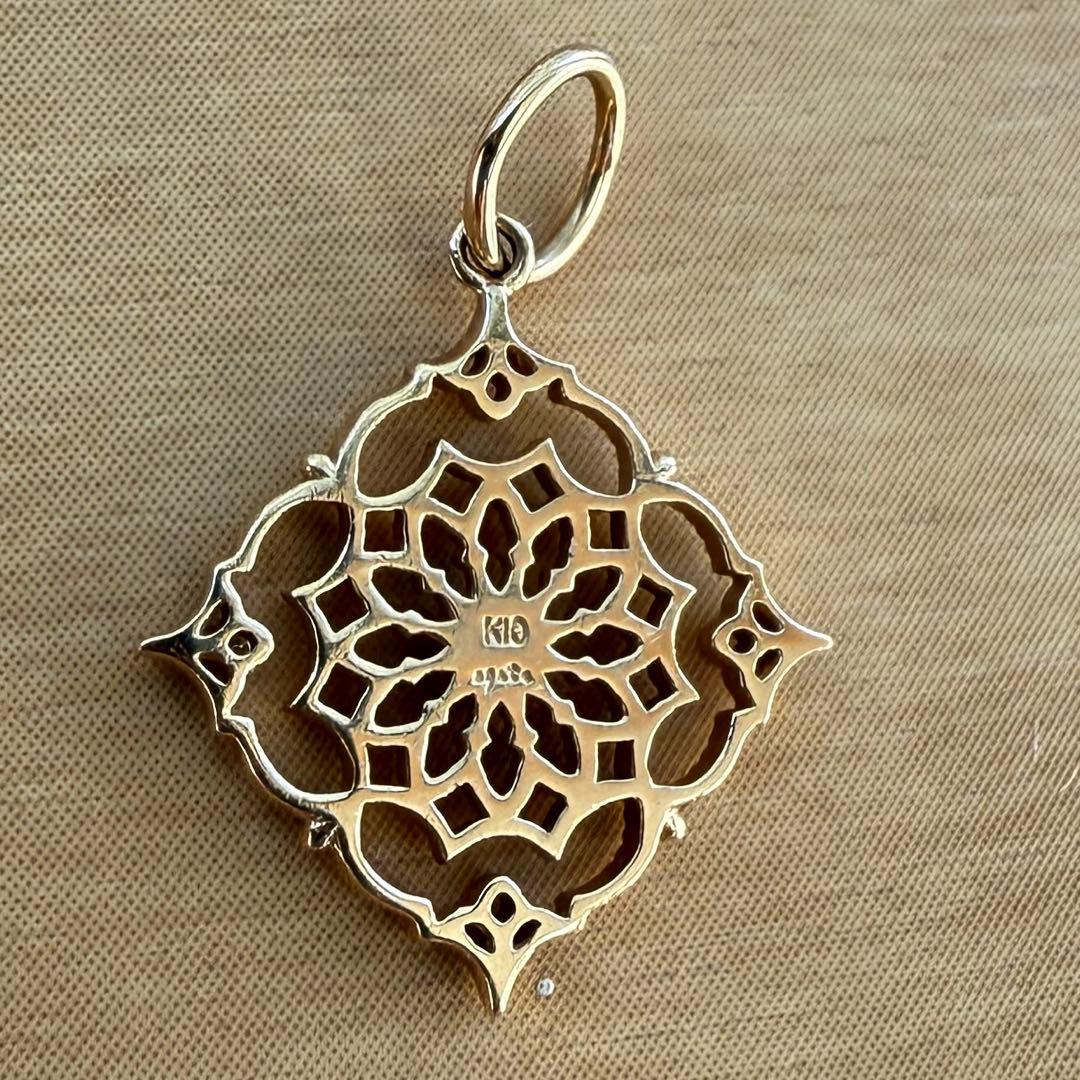 agete アガット　K10 ペンダントチャーム　ダイヤモンド