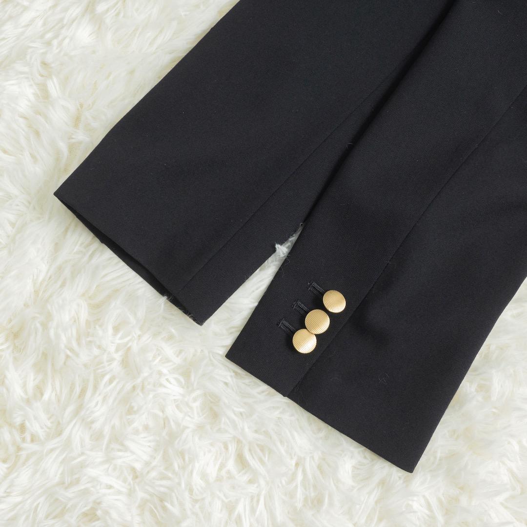 美品 SHIPS 25SS ウール ギャバ ダブル ブレザー 38 金ボタン