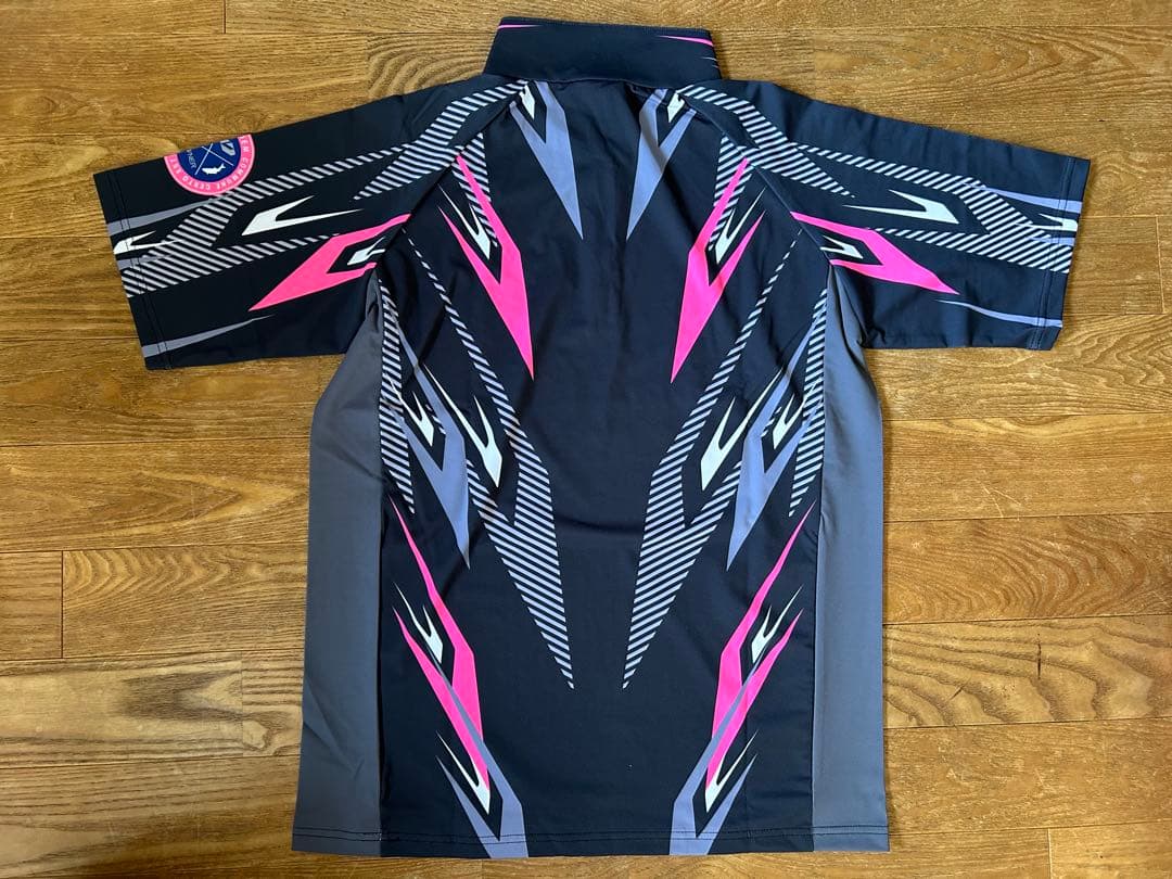 OWNER 半袖ストレッチシャツ Lブラック/ピンク