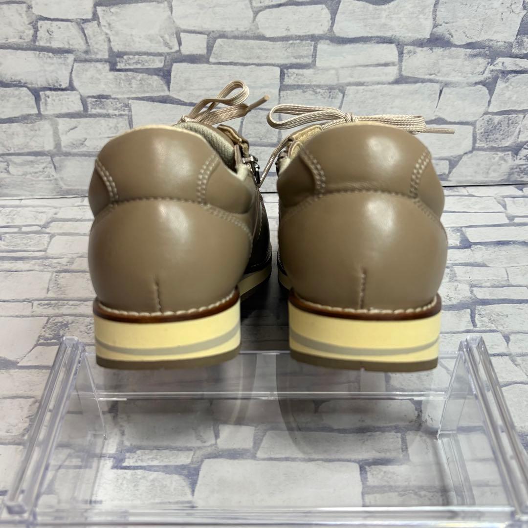 未使用級 アサヒ メディカルウォーク サイドジップ レザー ウォーキングシューズ