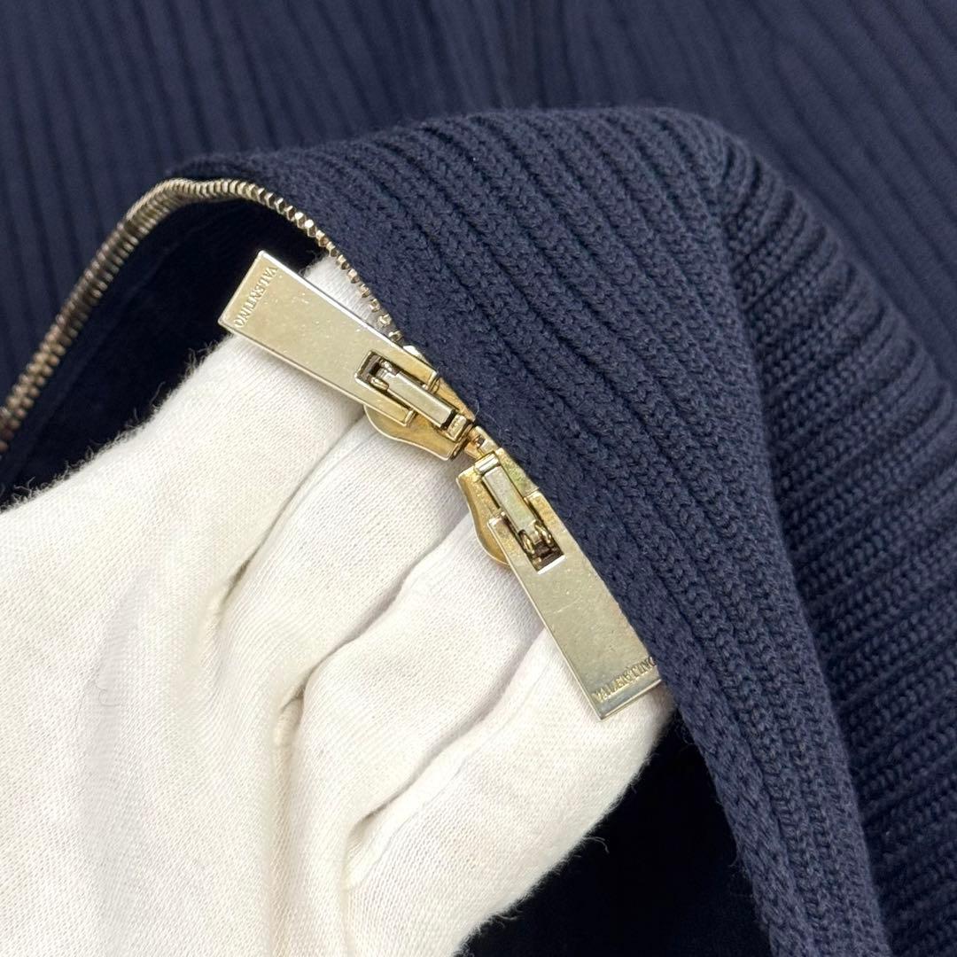 未使用に近い ヴァレンティノ ウール ダブルジップ ケープ ポンチョ チャイナ