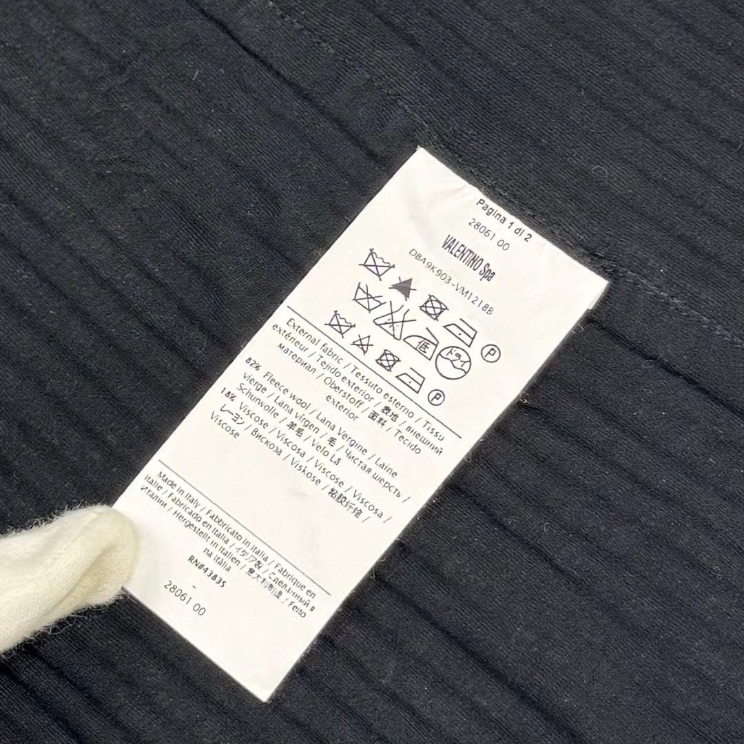 未使用に近い ヴァレンティノ ウール ダブルジップ ケープ ポンチョ チャイナ