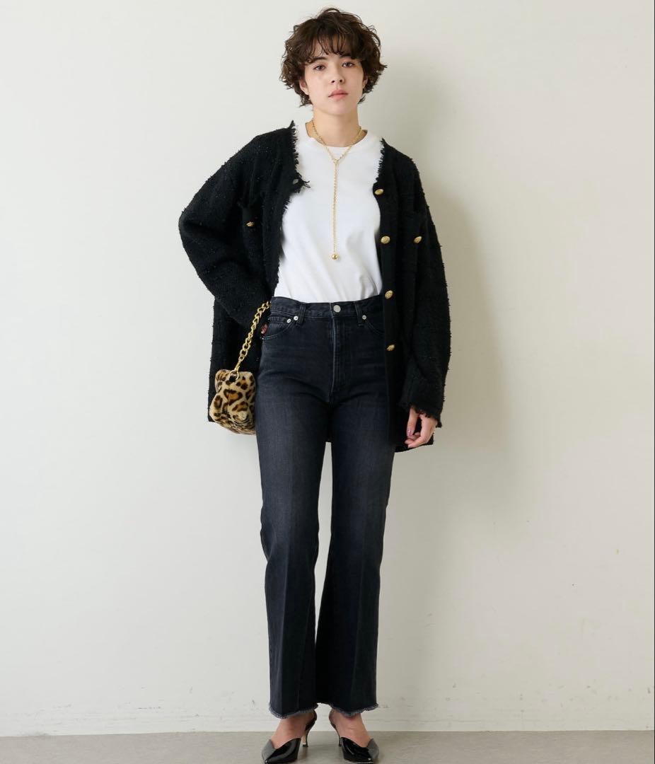 Whim Gazette ウィムガゼット ツイードニットジャケット