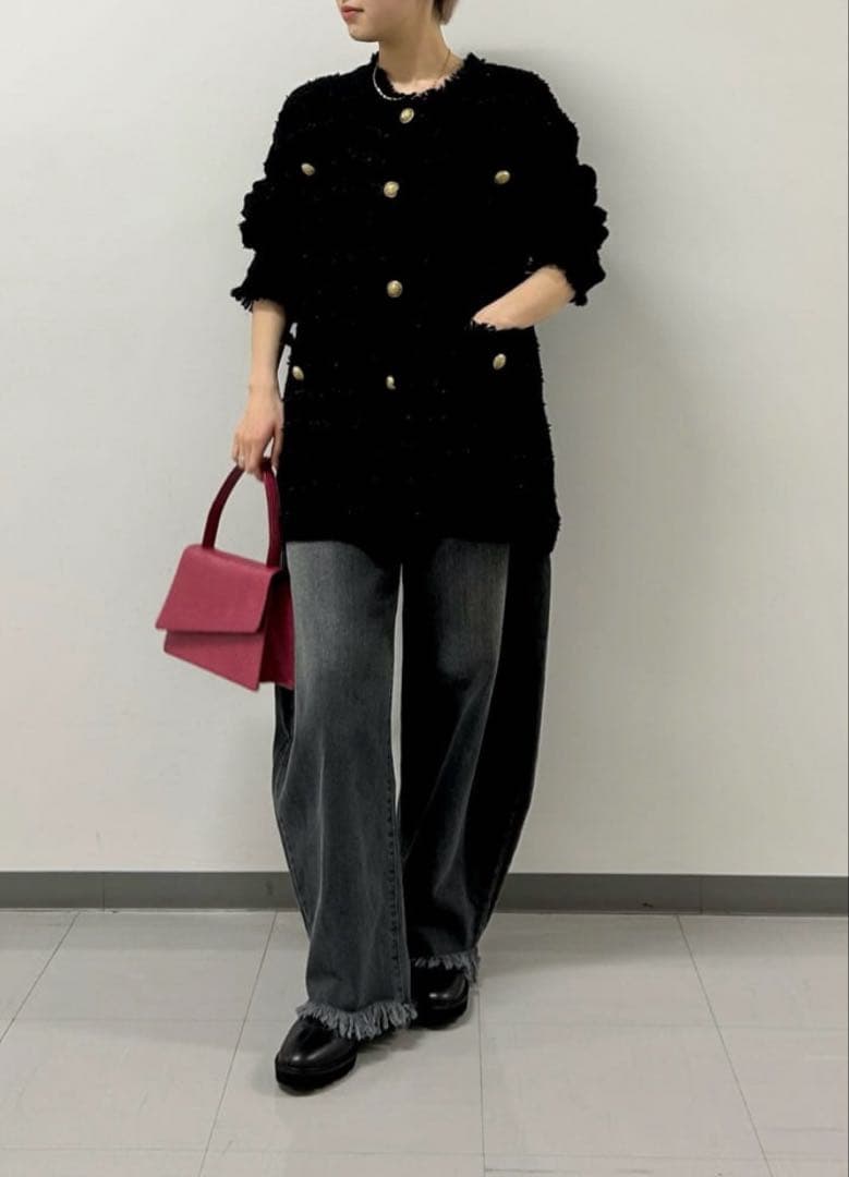 Whim Gazette ウィムガゼット ツイードニットジャケット