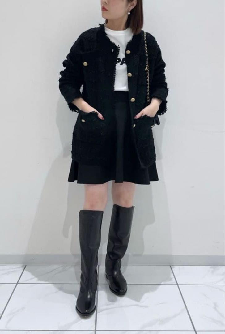 Whim Gazette ウィムガゼット ツイードニットジャケット