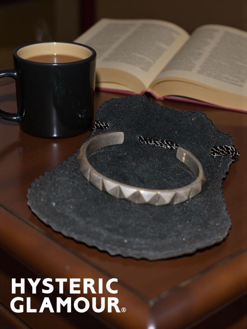 ヒステリックグラマー シルバー925 スタッズデザイン バングル