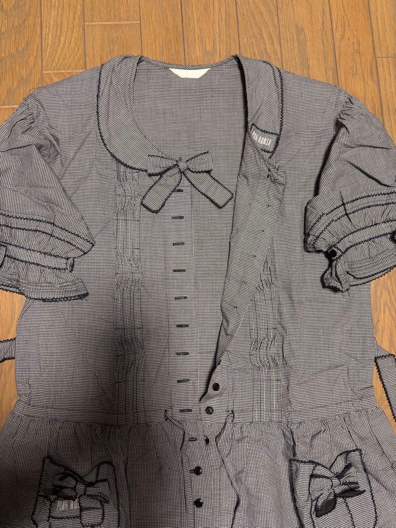 〔ビンテージ〕PINK HOUSE チェック柄 半袖ワンピース