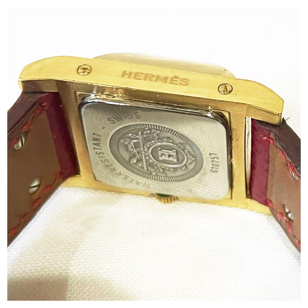 エルメス クォーツ ホワイト文字盤 メドール 腕時計 白文字盤 稼働品