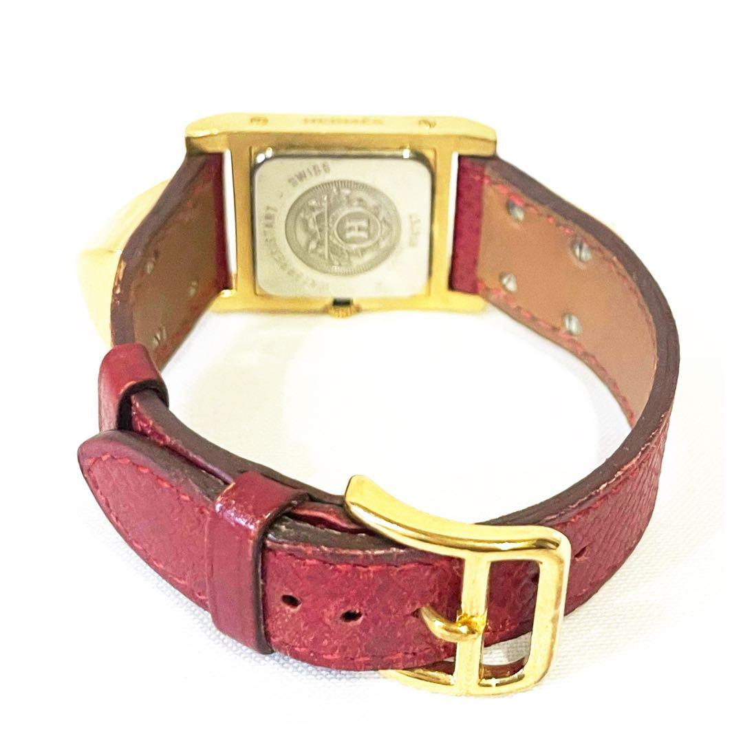 エルメス クォーツ ホワイト文字盤 メドール 腕時計 白文字盤 稼働品