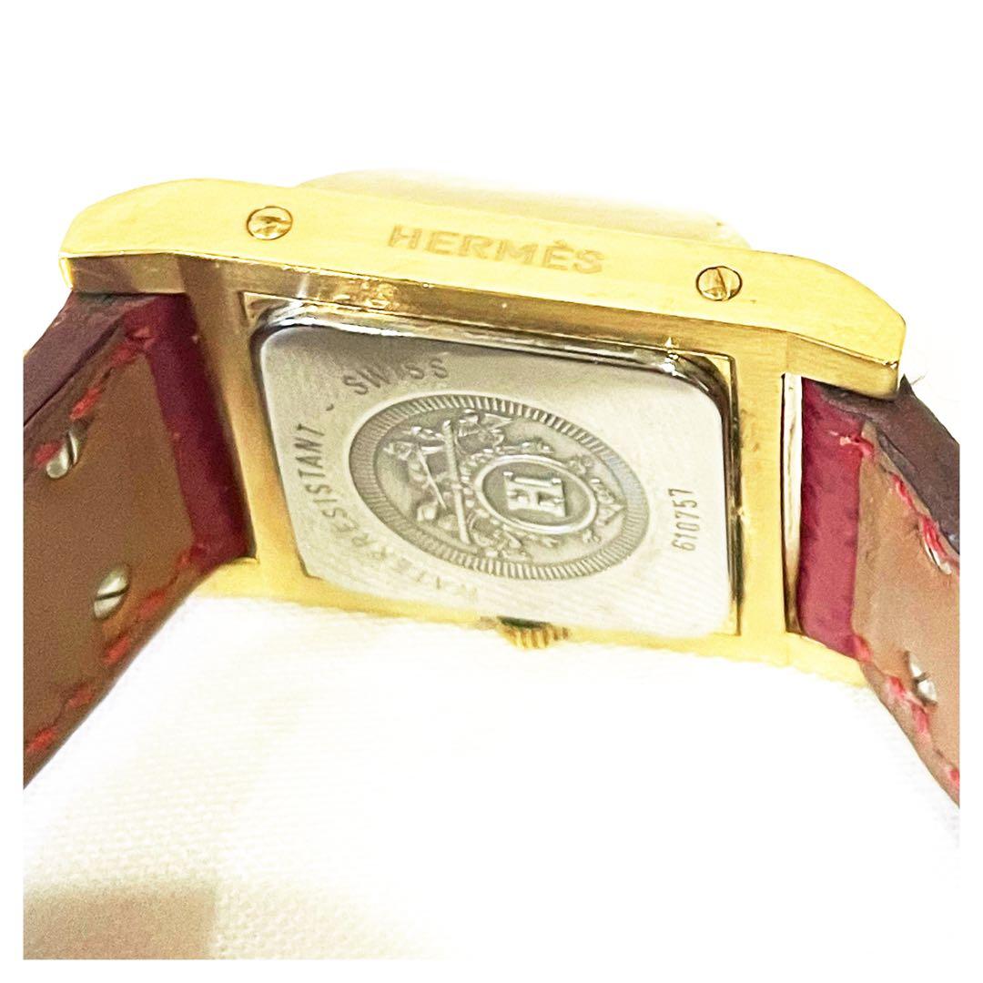 エルメス クォーツ ホワイト文字盤 メドール 腕時計 白文字盤 稼働品