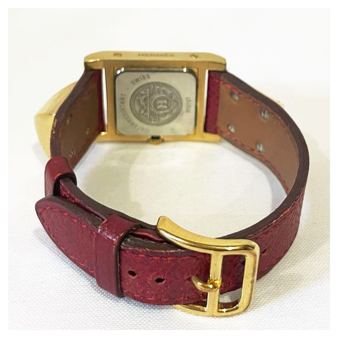 エルメス クォーツ ホワイト文字盤 メドール 腕時計 白文字盤 稼働品