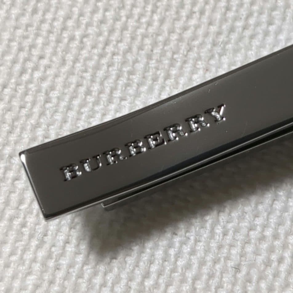 美品 バーバリー BURBERRY メタルチェック ノバチェック ネクタイピン
