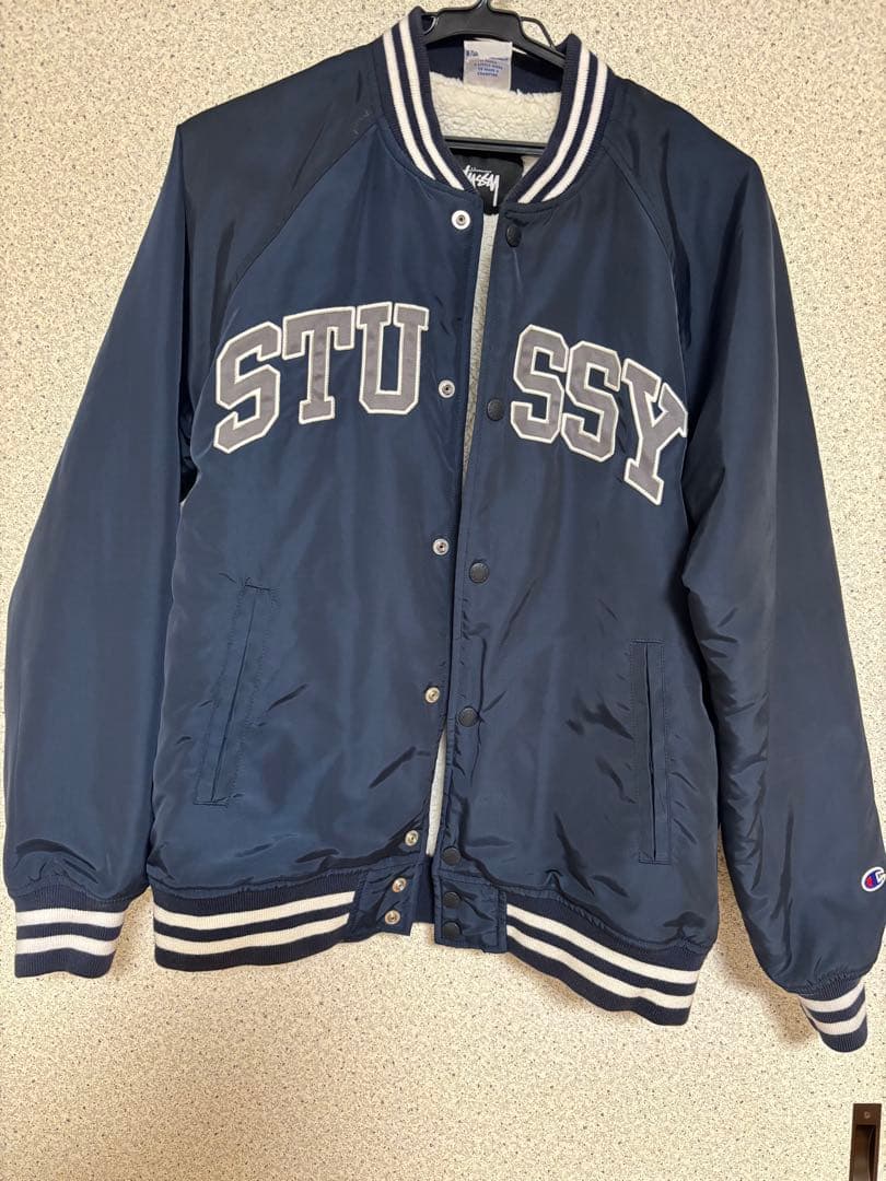 STUSSY ボンバージャケット S ネイビー