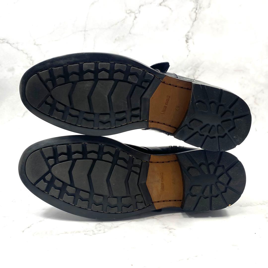 【美品】alfredoBANNISTER ベルトデザイン ワークブーツ 黒 43