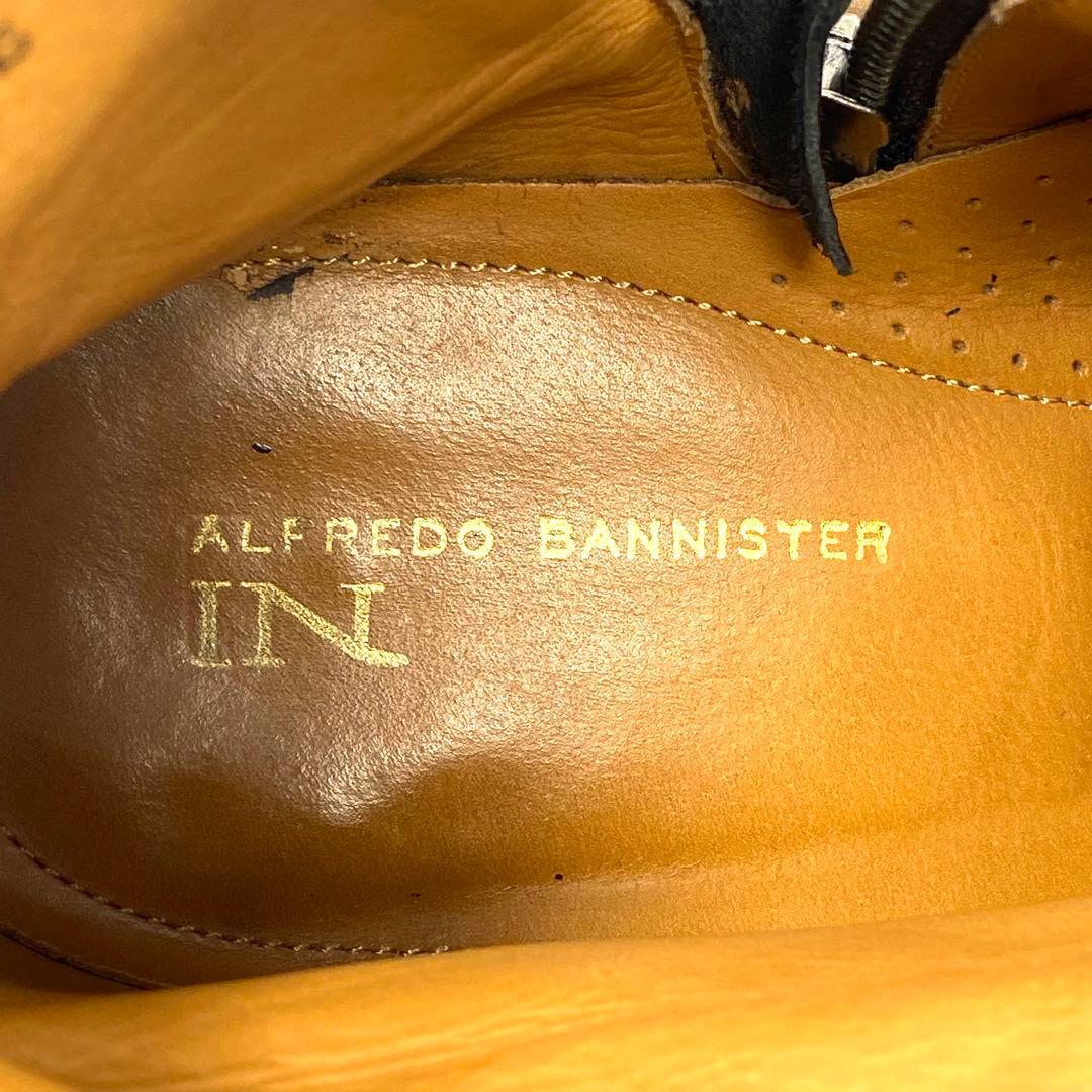 【美品】alfredoBANNISTER ベルトデザイン ワークブーツ 黒 43
