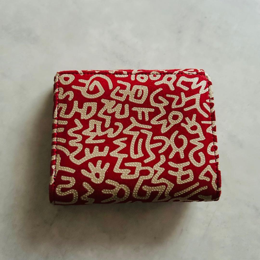 現行美品限定キースヘリング印伝コラボ　二つ折り財布印傳屋