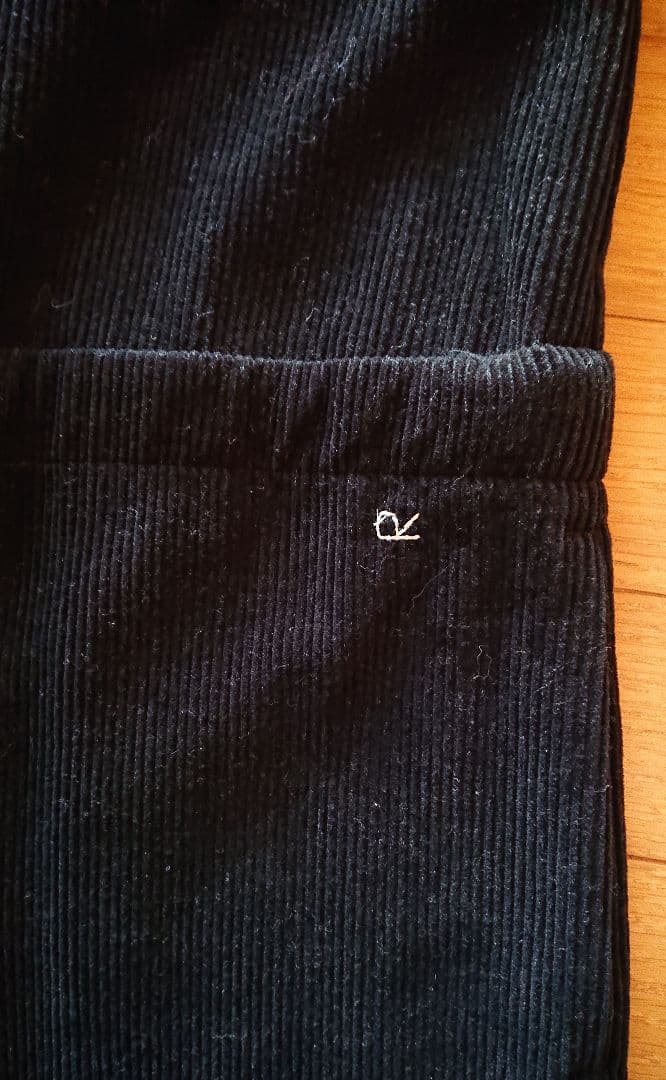 45R☆コットンウールコーデュロイのサロペット/ブラック♪