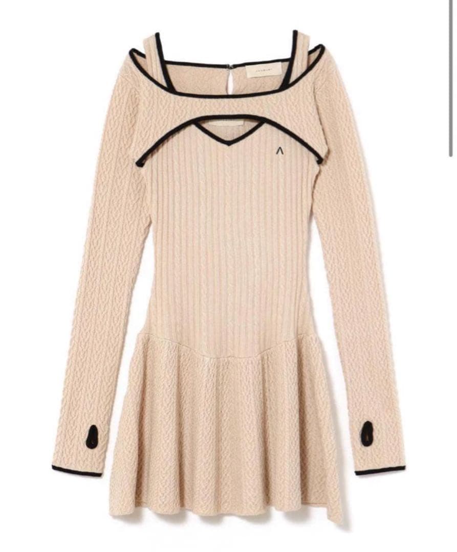 正規品 アンドマリー Nana cable flare mini dress