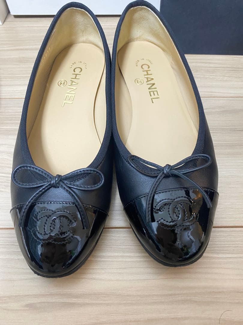 CHANEL バレリーナ　37.5 Black 美品✴︎