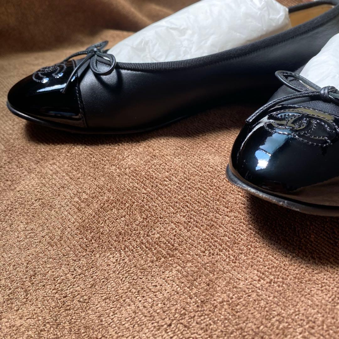 CHANEL バレリーナ　37.5 Black 美品✴︎