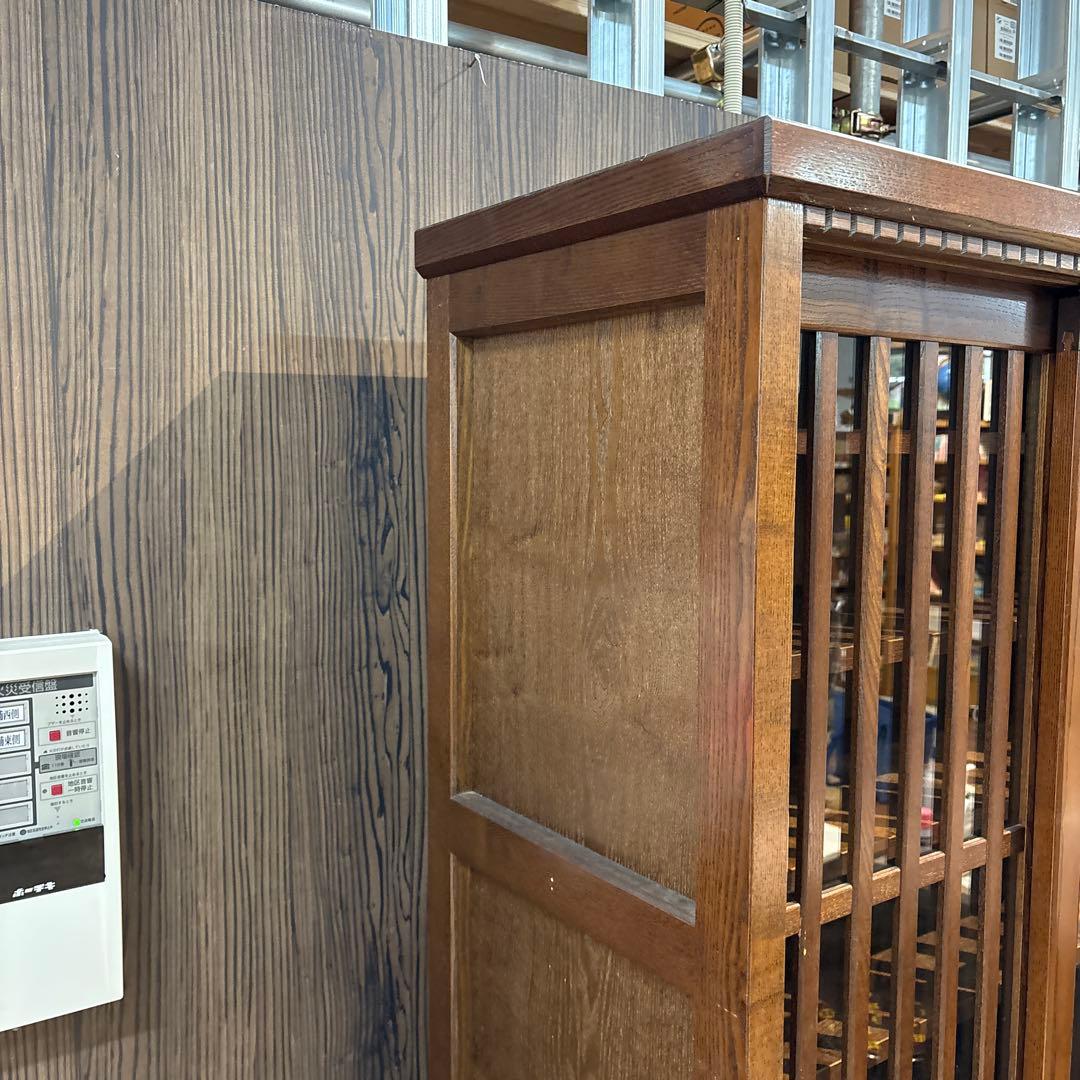 私*様 和風格子デザイン 食器棚 90cm幅