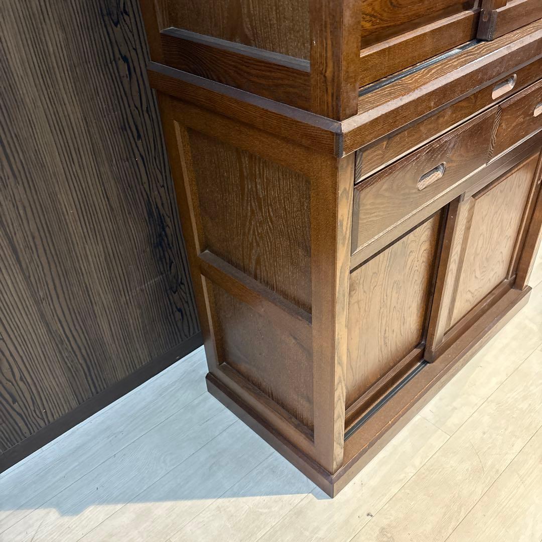 私*様 和風格子デザイン 食器棚 90cm幅