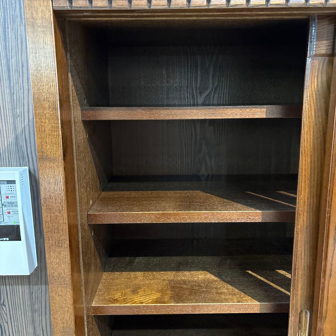 私*様 和風格子デザイン 食器棚 90cm幅