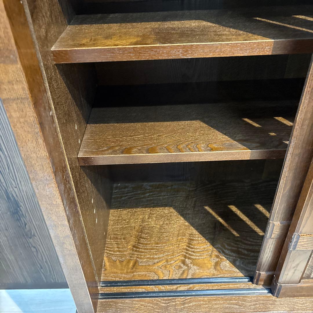 私*様 和風格子デザイン 食器棚 90cm幅