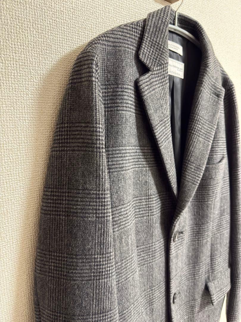 定価37400円！BEAUTY&YOUTH チェスターコート グレンチェック L