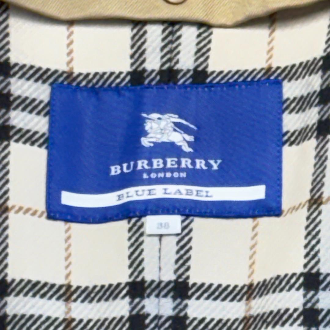 【ほぼ未使用】バーバリー ブルーレーベル トレンチコート ライナー ファー 38