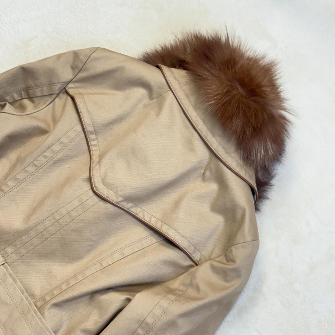 【ほぼ未使用】バーバリー ブルーレーベル トレンチコート ライナー ファー 38