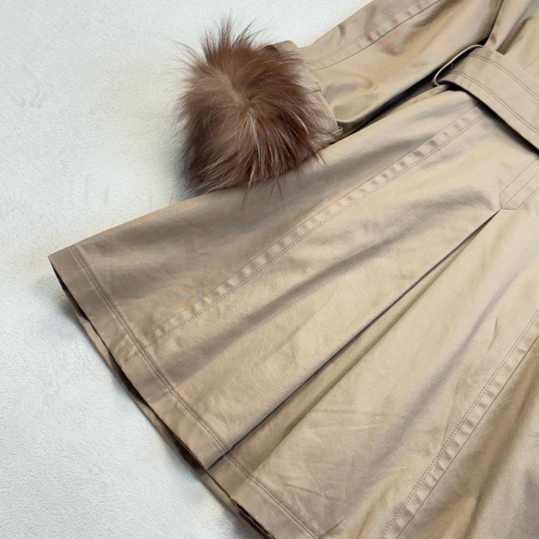 【ほぼ未使用】バーバリー ブルーレーベル トレンチコート ライナー ファー 38