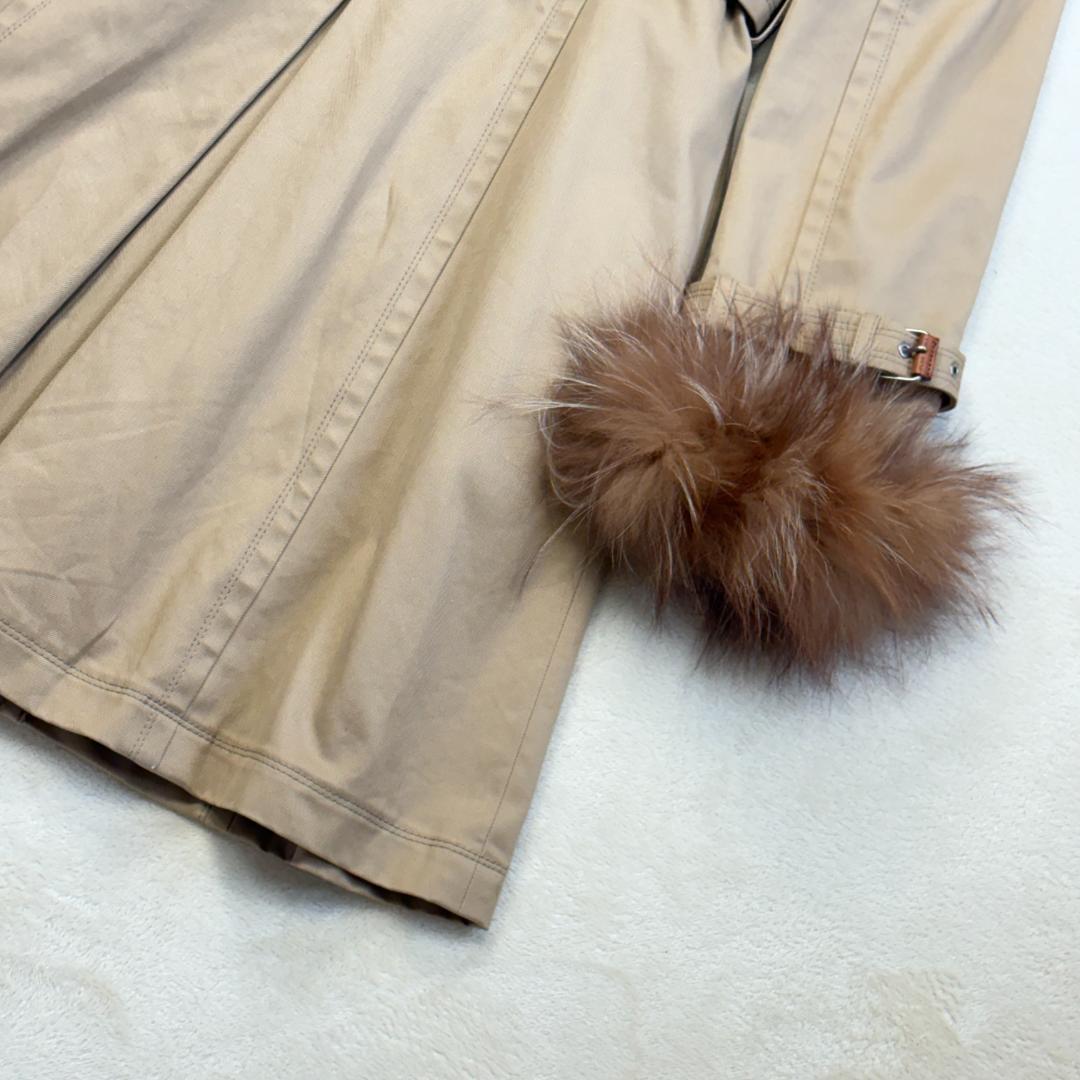 【ほぼ未使用】バーバリー ブルーレーベル トレンチコート ライナー ファー 38