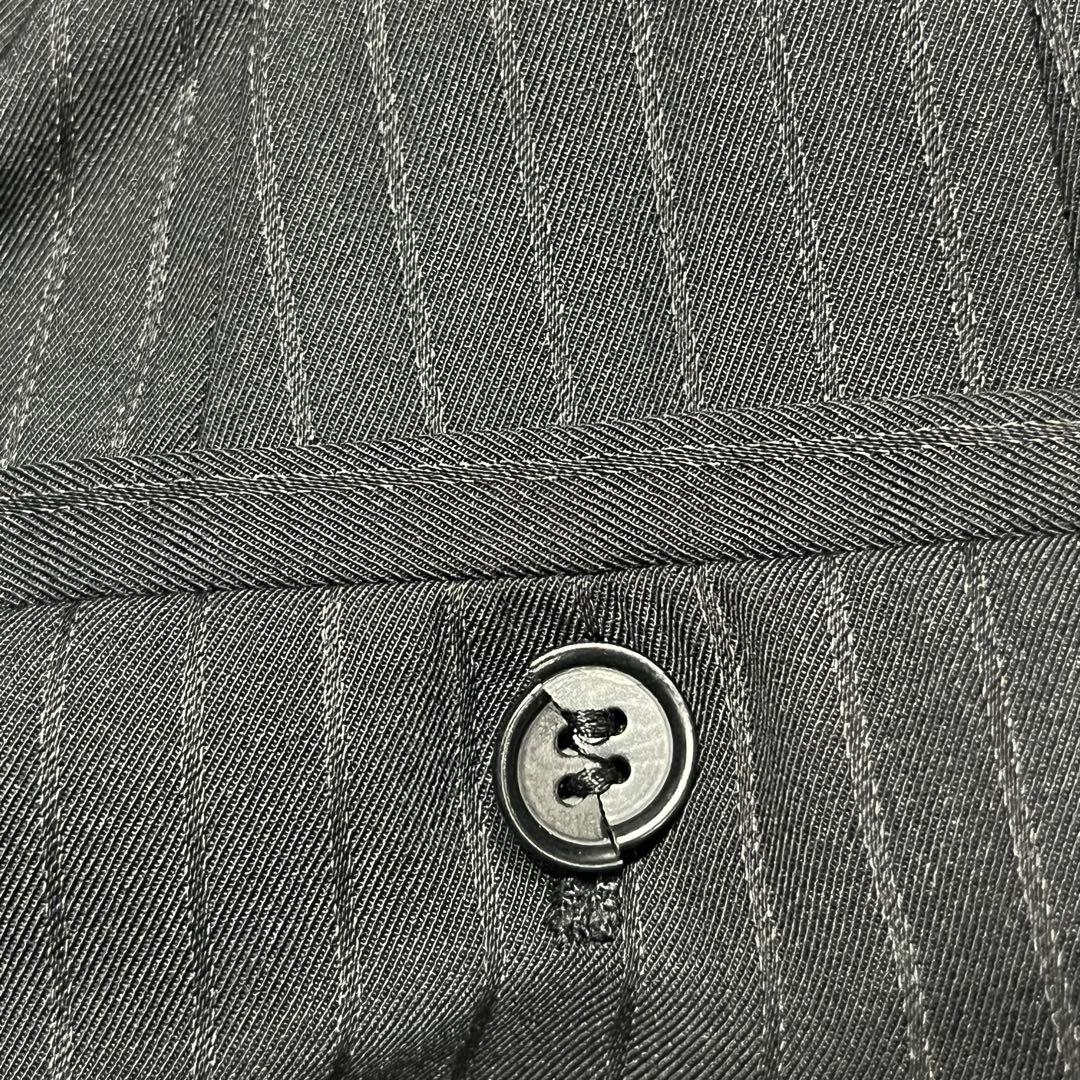 GIORGIO ARMANI ライトウール ストライプ ワイド スラックス