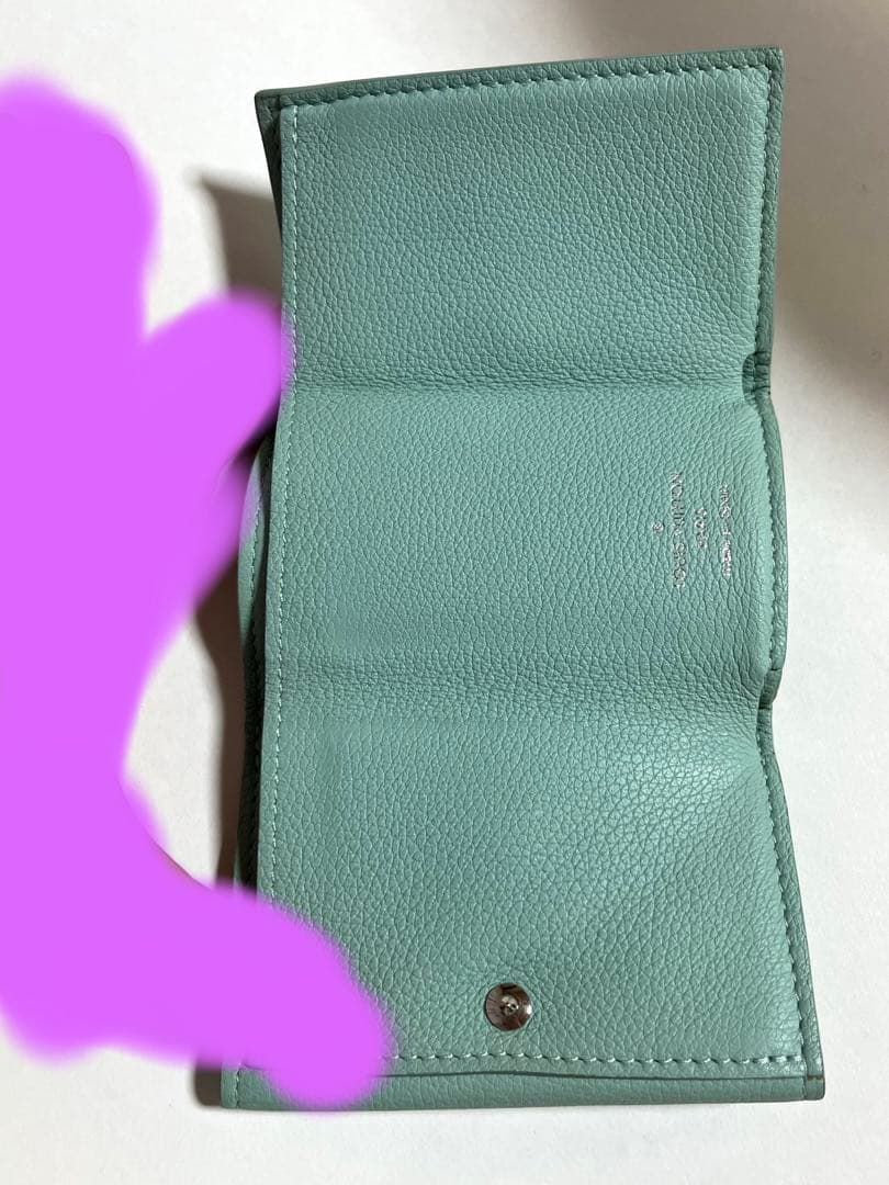 ヴィトン　三つ折り財布　ミントグリーン　ポルトフォイユロックミニ