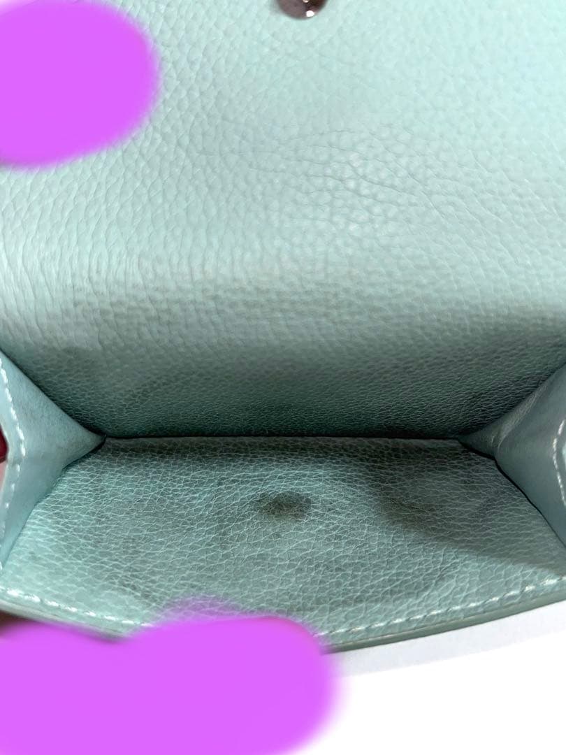 ヴィトン　三つ折り財布　ミントグリーン　ポルトフォイユロックミニ