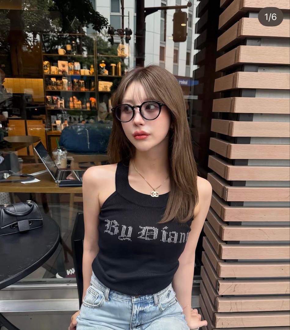 ○様　DIANTE Rhinestone halter neck tops