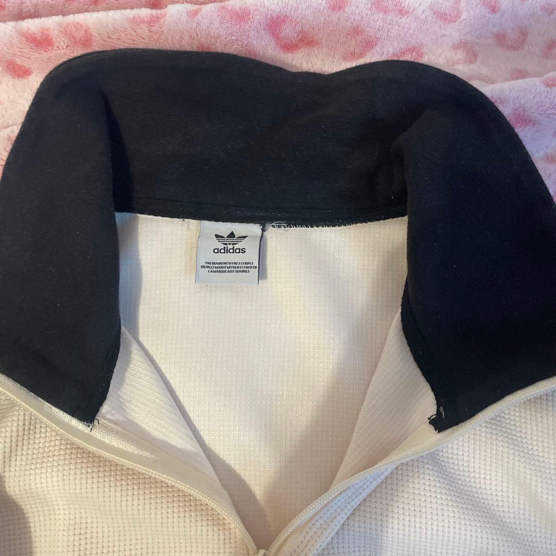 adidas ワッフルトラックジャケットLホワイト/ブラック