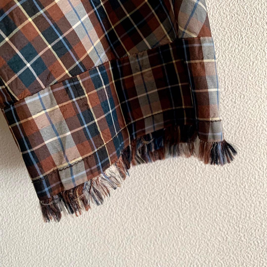 45rpm シルクワンピース　ブラウン　ドルマンスリーブ　七分袖　日本製