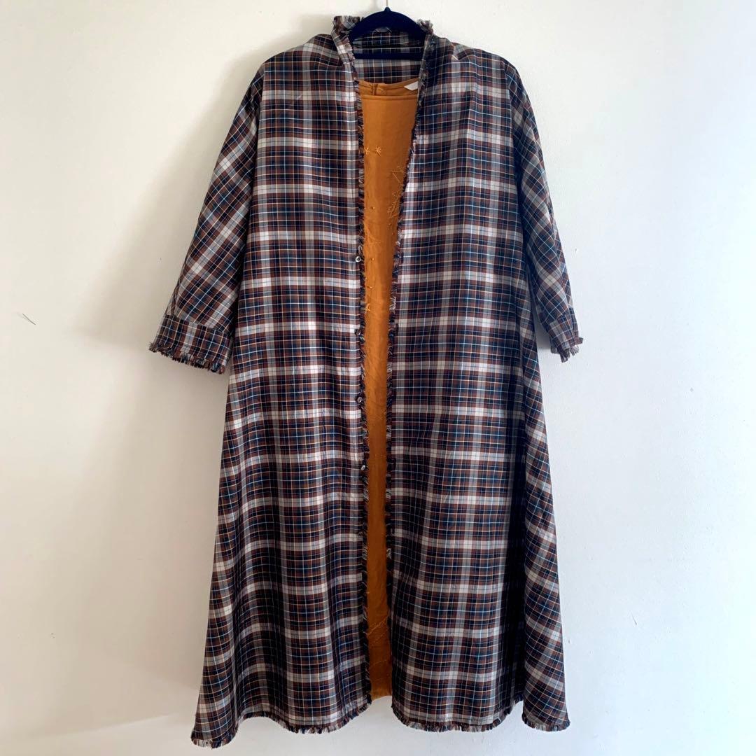 45rpm シルクワンピース　ブラウン　ドルマンスリーブ　七分袖　日本製