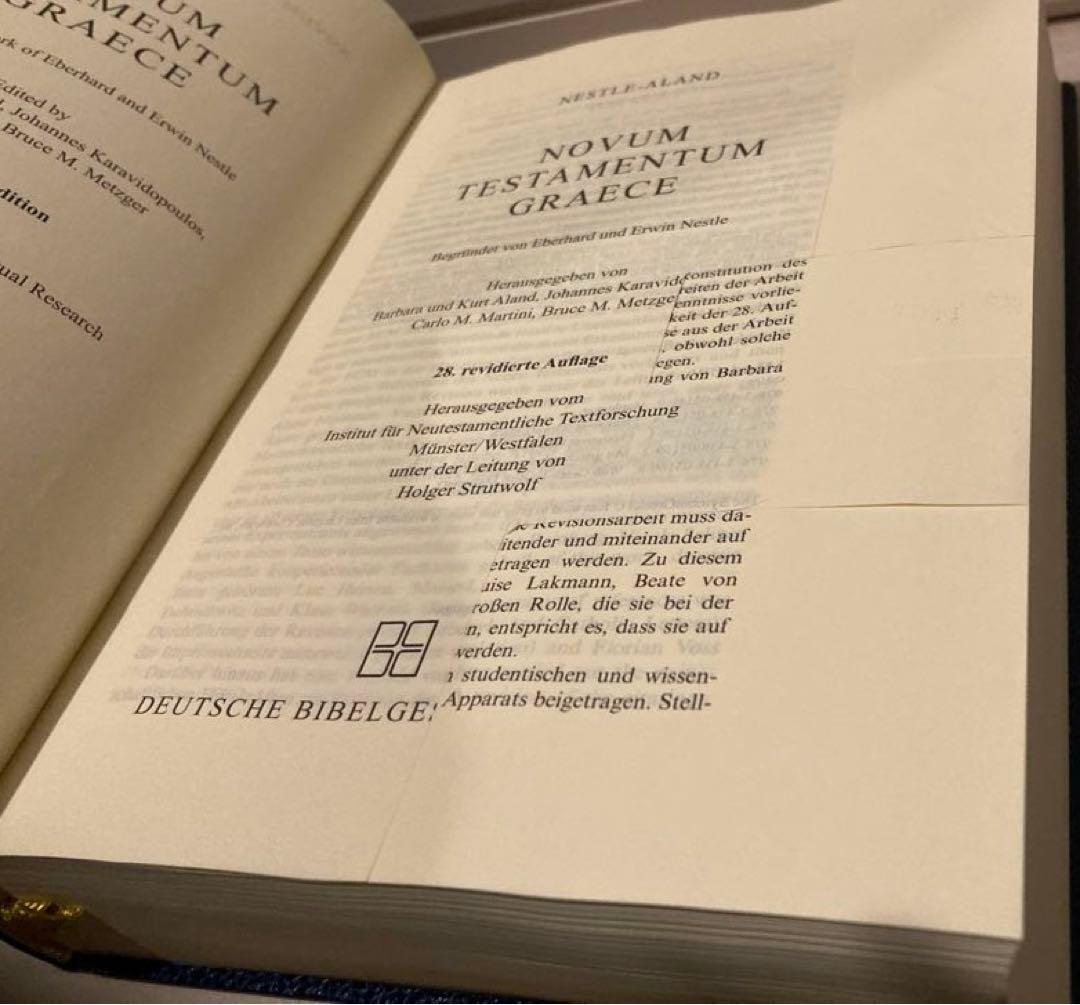 洋書 Nestle Aland Novum Testamentum Graece 28