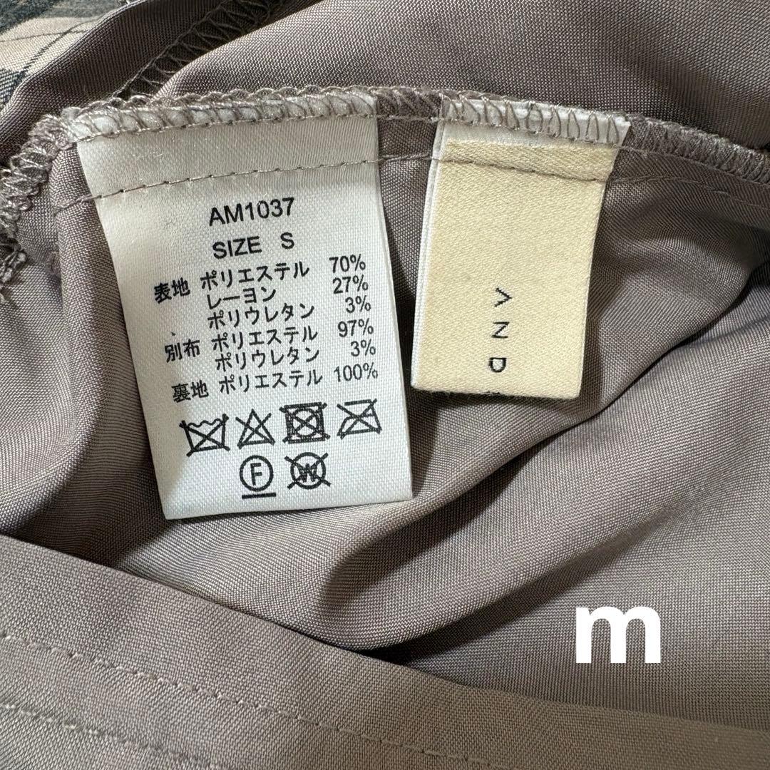 スカート andmary Coco check pleats skirt S