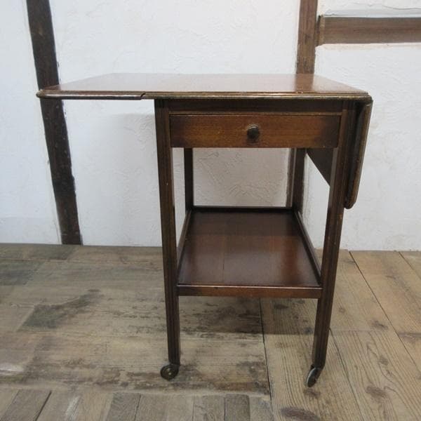 イギリス アンティーク 家具 キッチンワゴン トロリー バタフライ 6732d