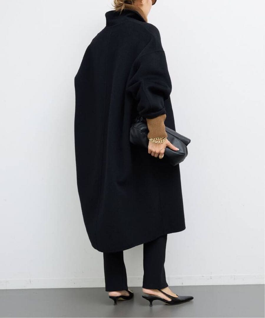 新品未使用　ドゥーズィエムクラス　ウールアンゴラリバーコート　ブラック