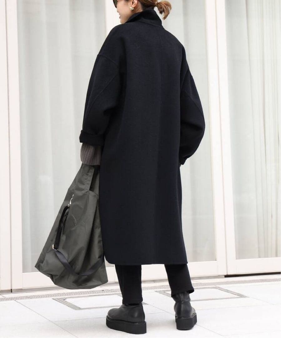 新品未使用　ドゥーズィエムクラス　ウールアンゴラリバーコート　ブラック
