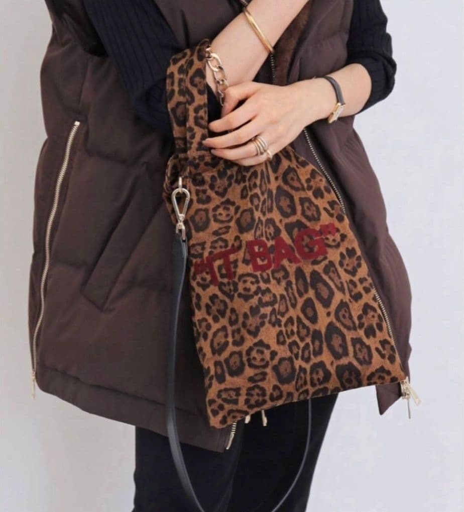 美品 GOOD GRIEF ショルダーバッグ BELT with LEOPARD