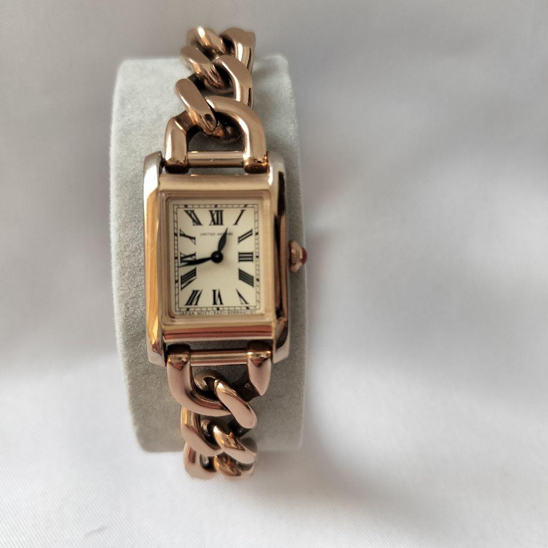 ゆ*い様 UNITED ARROWS 腕時計 スクエア チェーン ゴールド