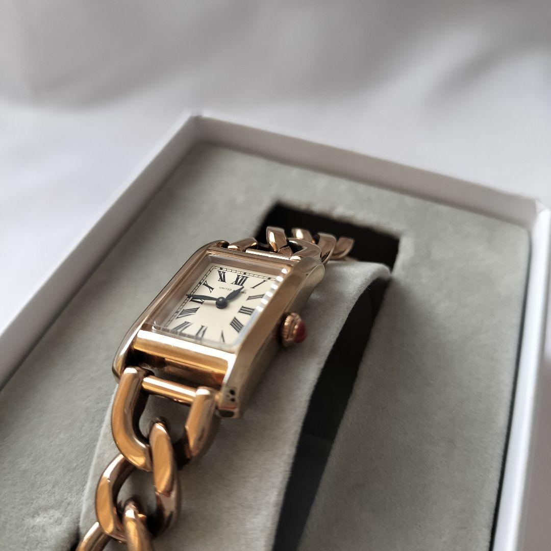 ゆ*い様 UNITED ARROWS 腕時計 スクエア チェーン ゴールド